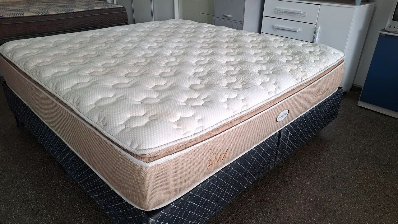 Cama box super king size americaflex  molas ensacadas bambu  - Foto 4