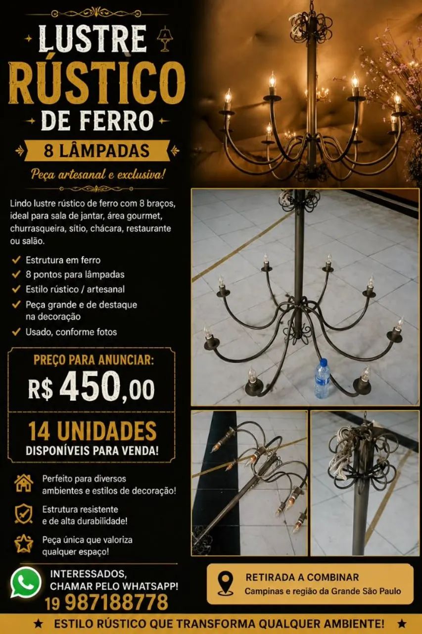 Lustres para salão de festas 