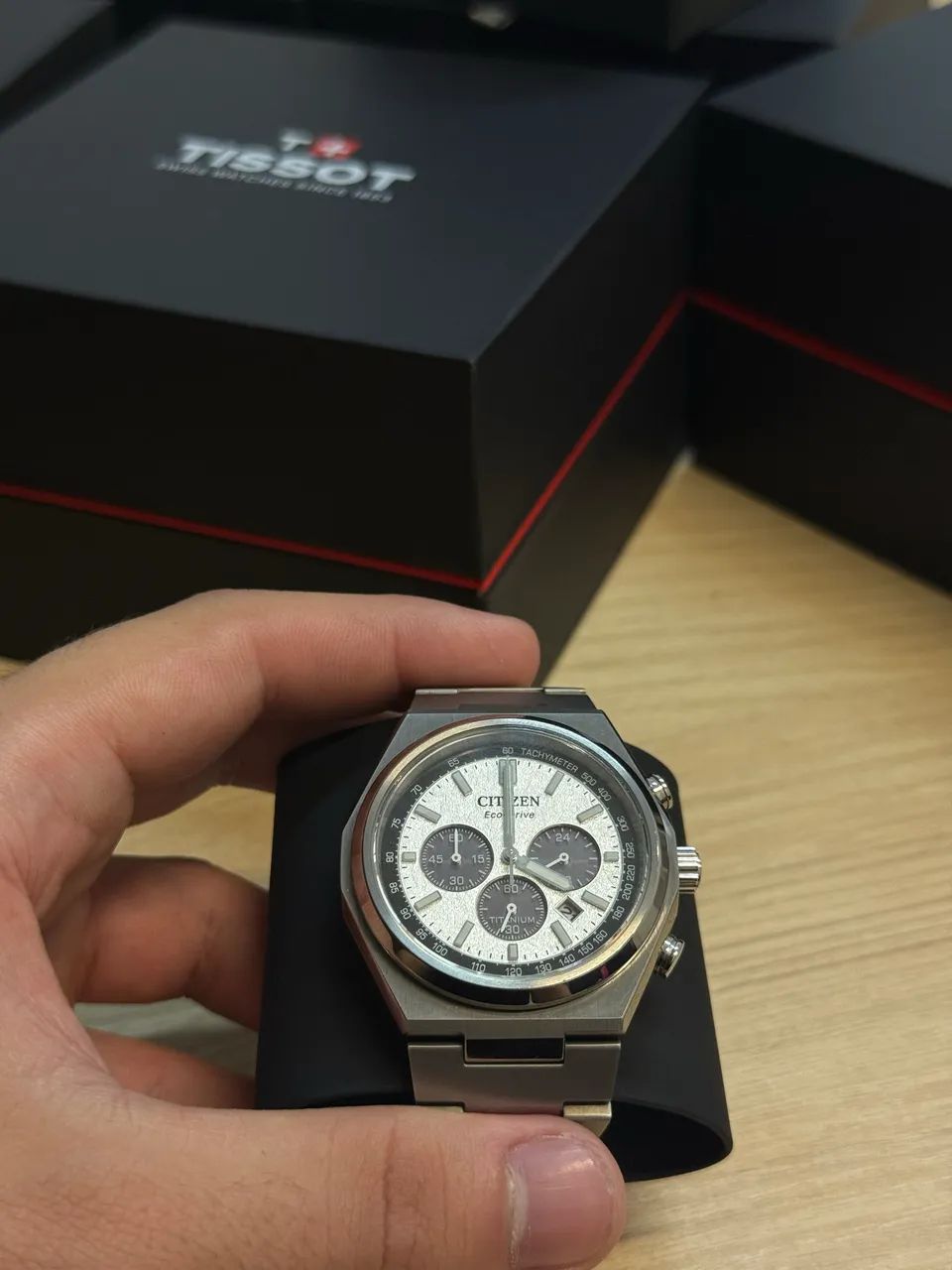 Relógio Citizen Titanium Panda Forza Chrono Eco-Drive - Acessórios
