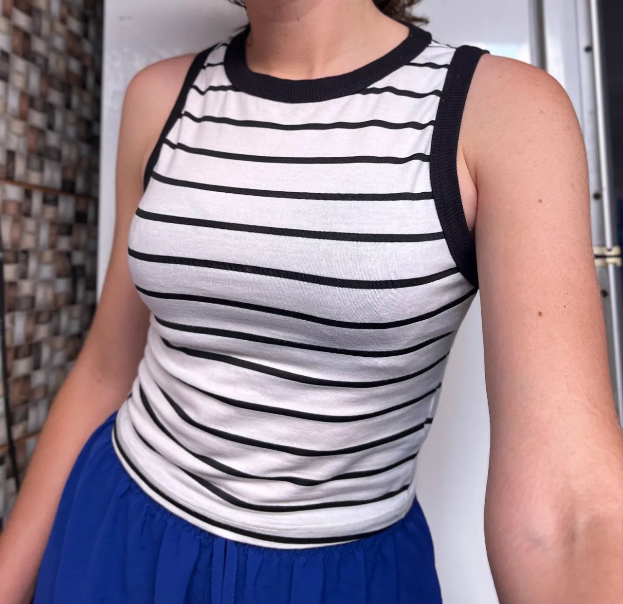 Blusa Cropped Feminina Listrada