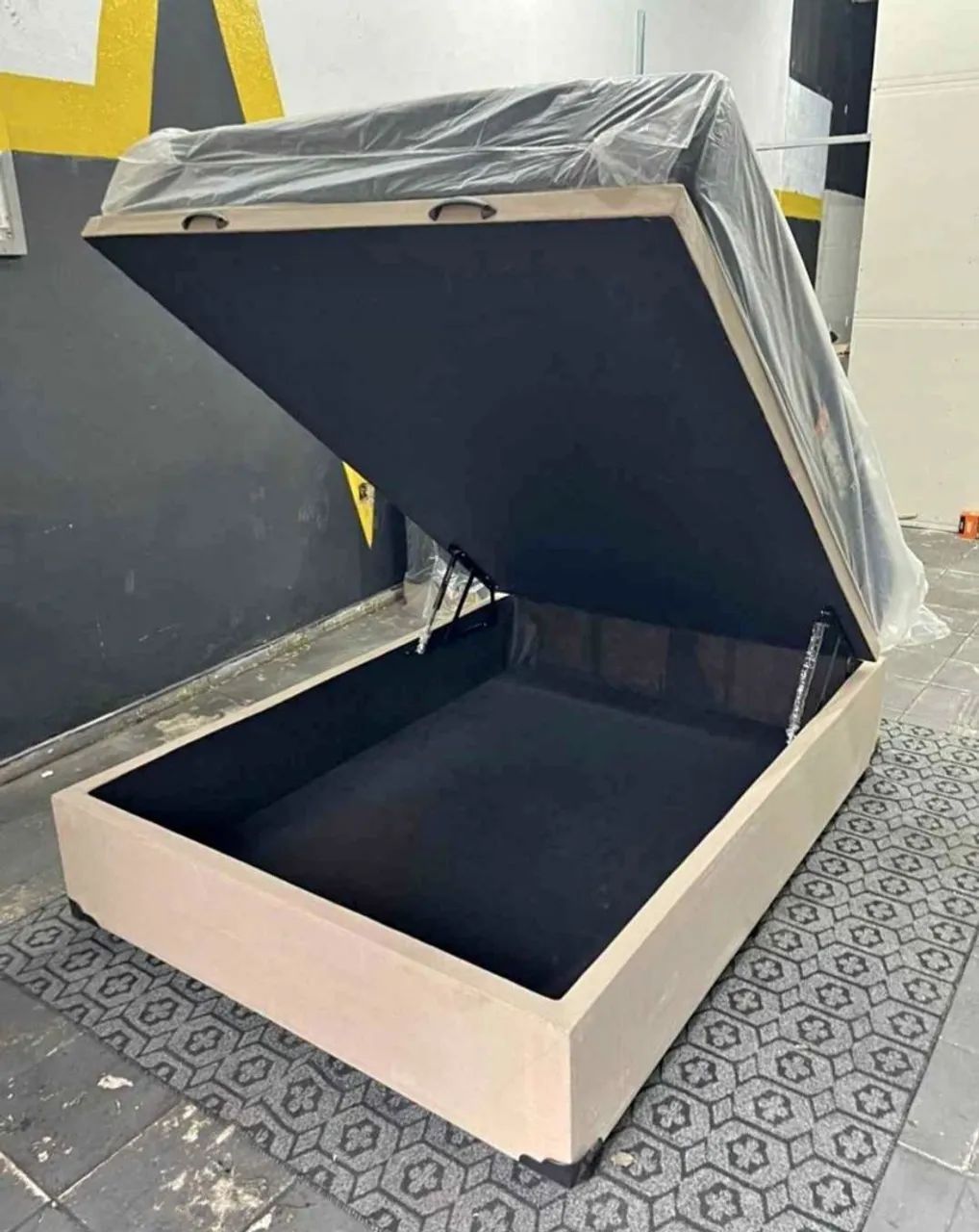 BASE BAU+COLCHÃO D33 COM MOLAS NOVAS DE FÁBRICA 