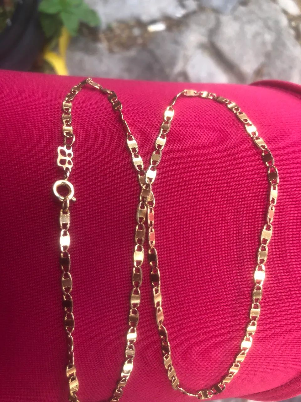 Cordão +pulseira folheado a ouro Romane 