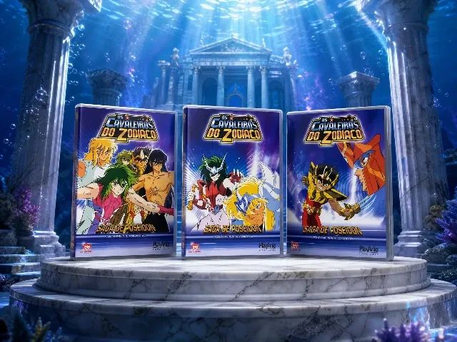 Coleção DVD Cavaleiros do Zodíaco - Saga de Poseidon - 3 Volumes