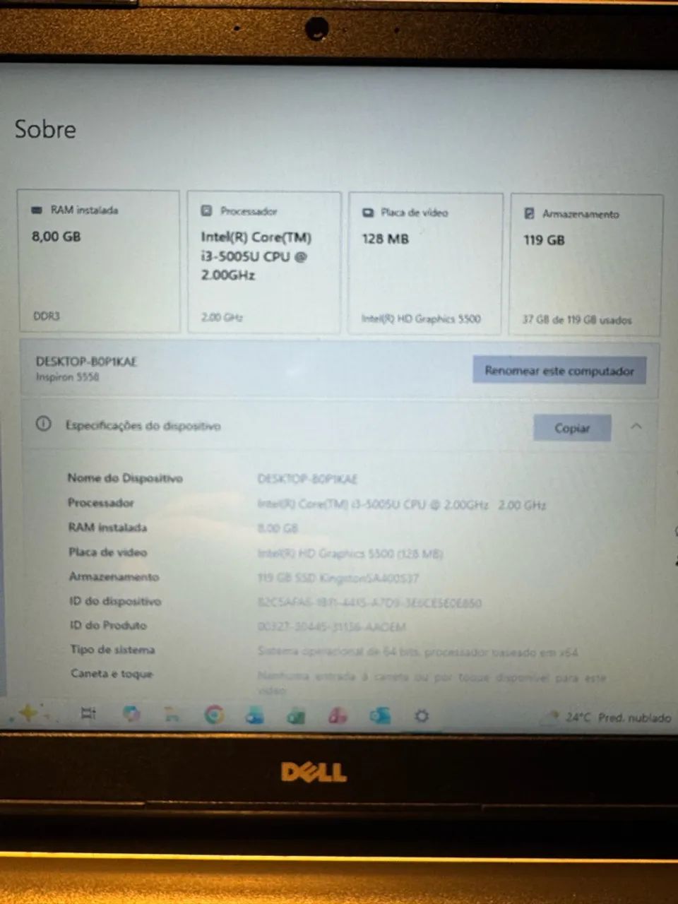 Notebook DELL I3 5ªGen SSD - BARATO!! OPORTUNIDADE!!! - Foto 4