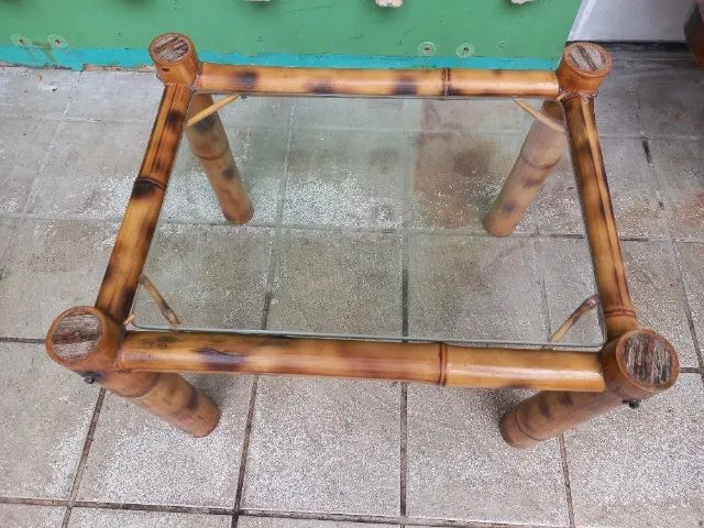 Mesinha de Bambu com vidro ( extremamente firme) - Foto 2