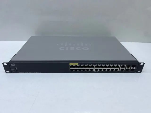 Switch Cisco sg350-28mp 28 portas Gigabit PoE