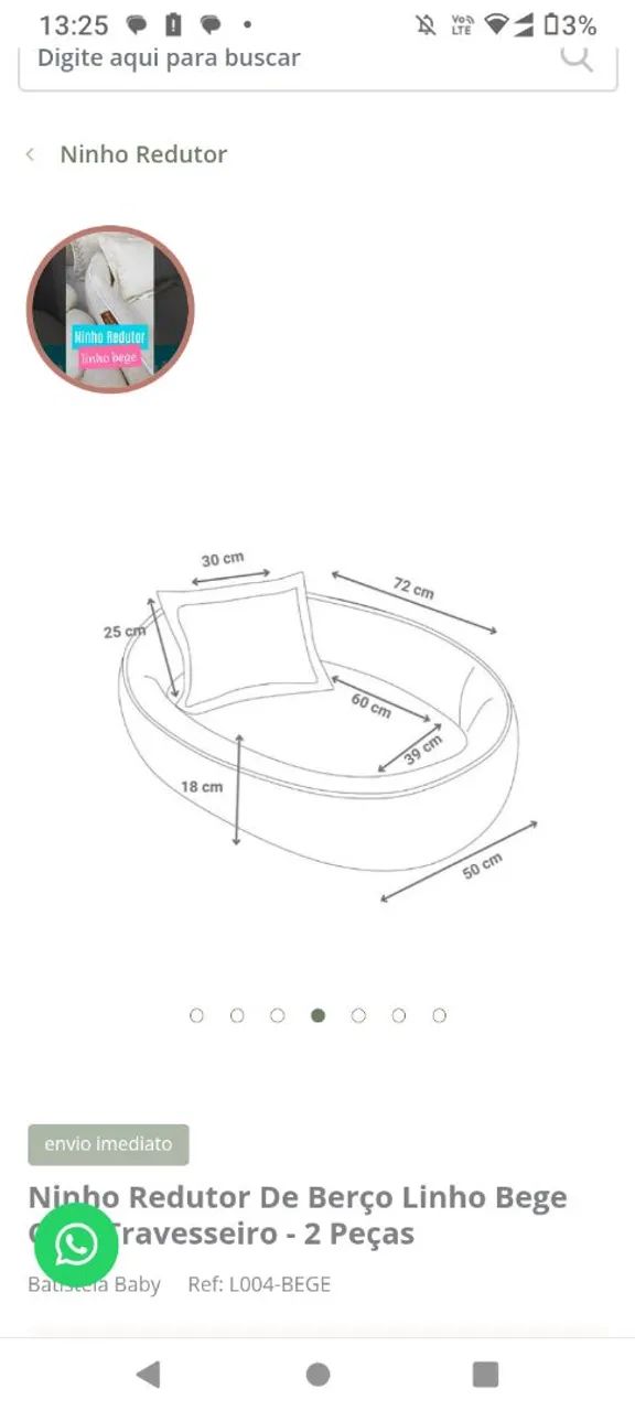 Ninho Moisés de linho Batistela  - Foto 5