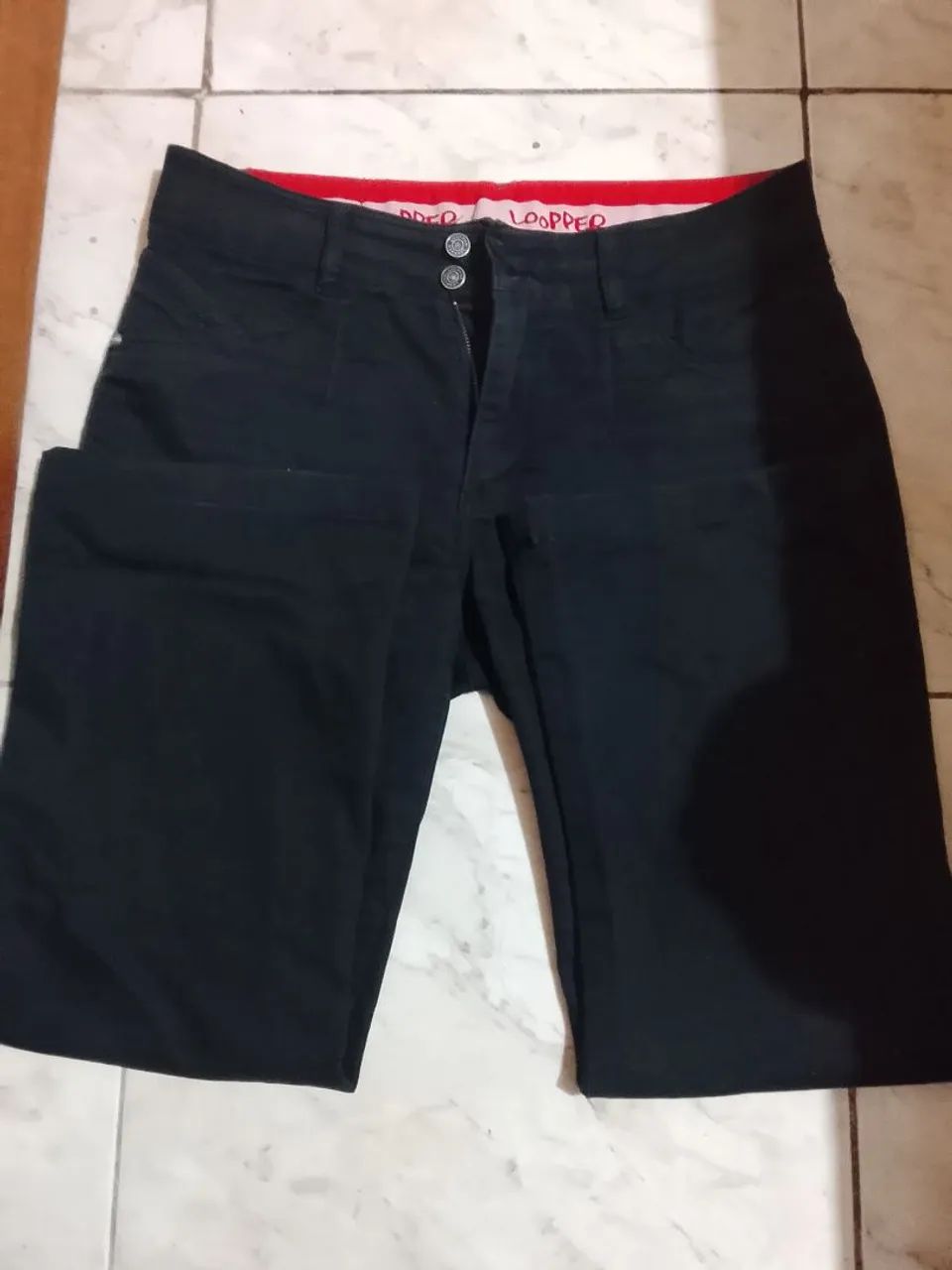 Calça preta feminina jeans 