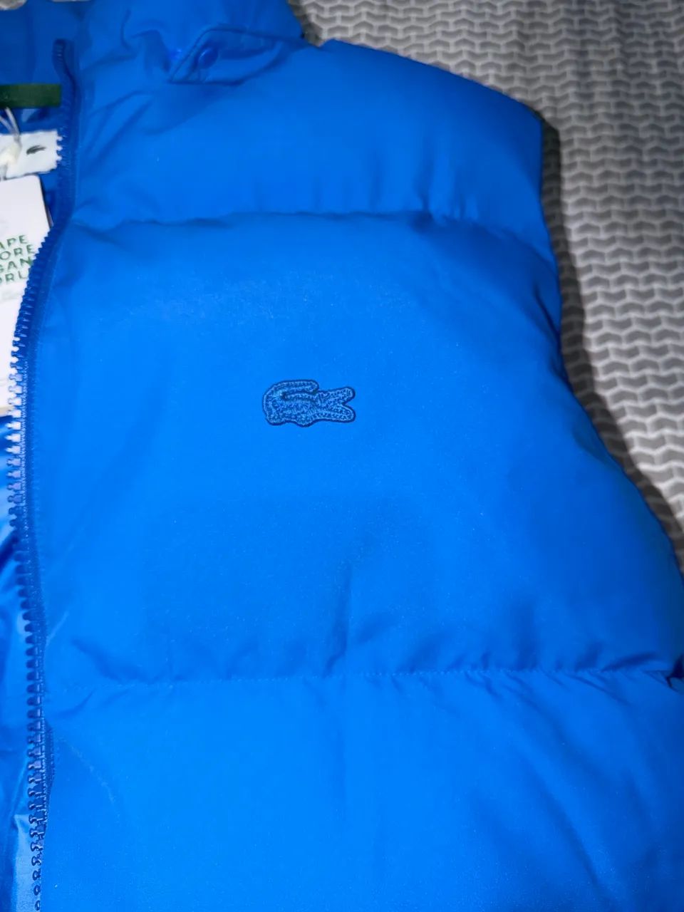 Colete Lacoste esportivo com crocodilo acolchoado Azul - Foto 4
