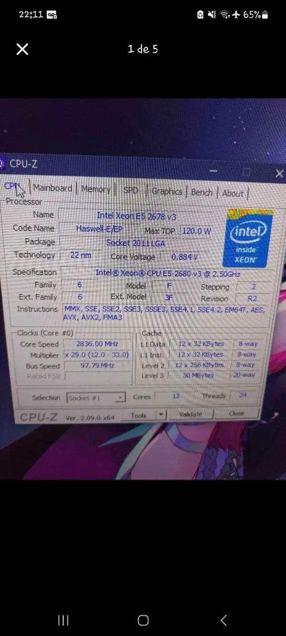 Kit xeon / processador 2680v4+ placa mãe qydiax99 D4 c612+ 2 Memórias ram ksuller 8gb - Foto 2