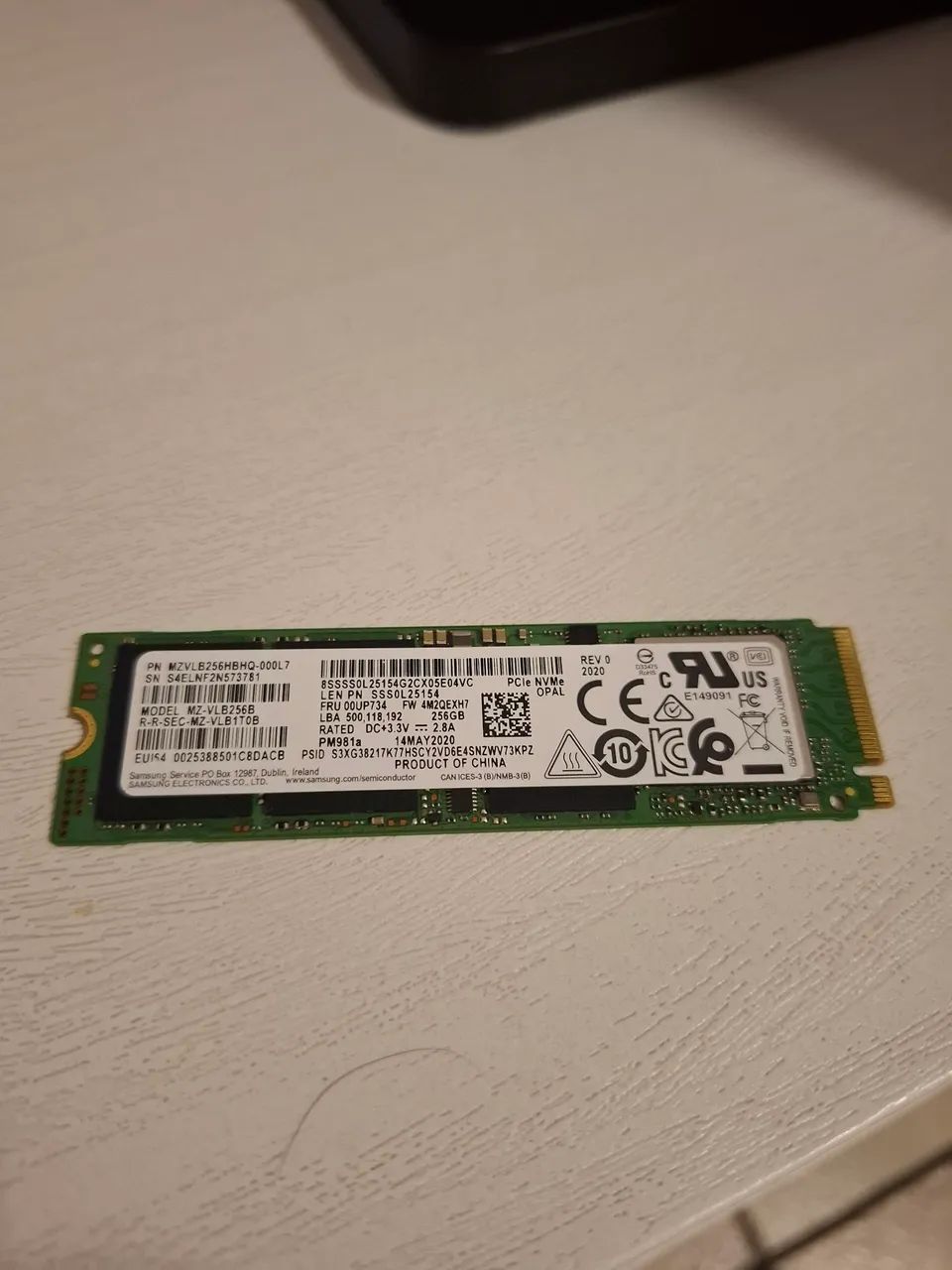 SSD Nvme 256gb