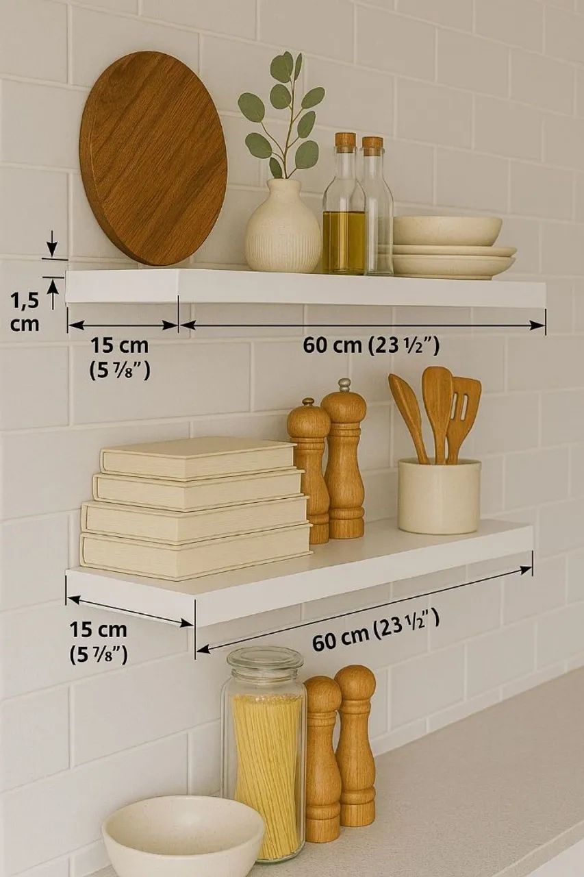  2 Prateleiras de MDF tamanho 60x15