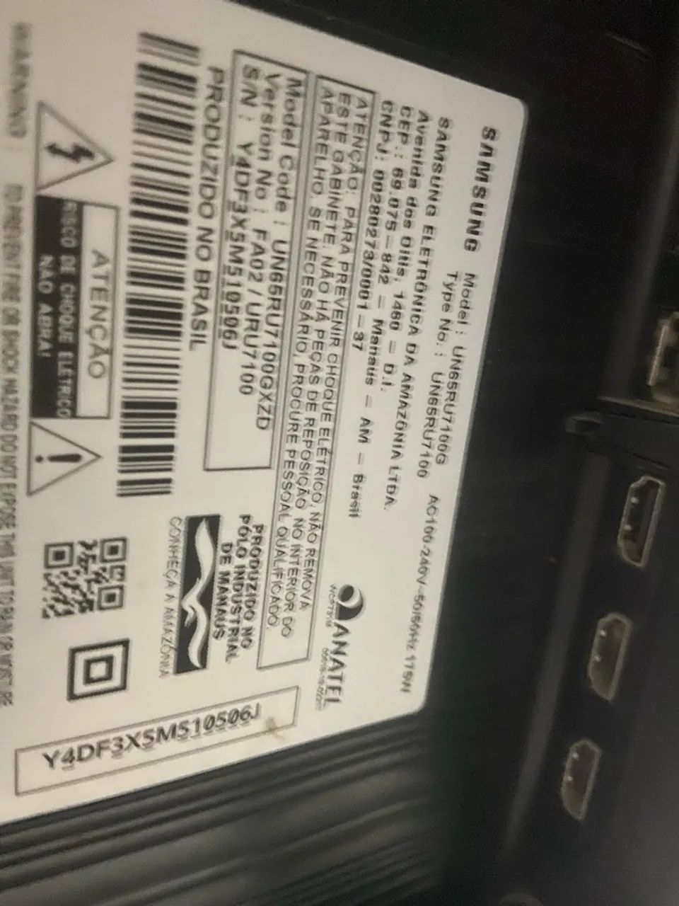 Tv Samsung 65 com tela trincada - Foto 3
