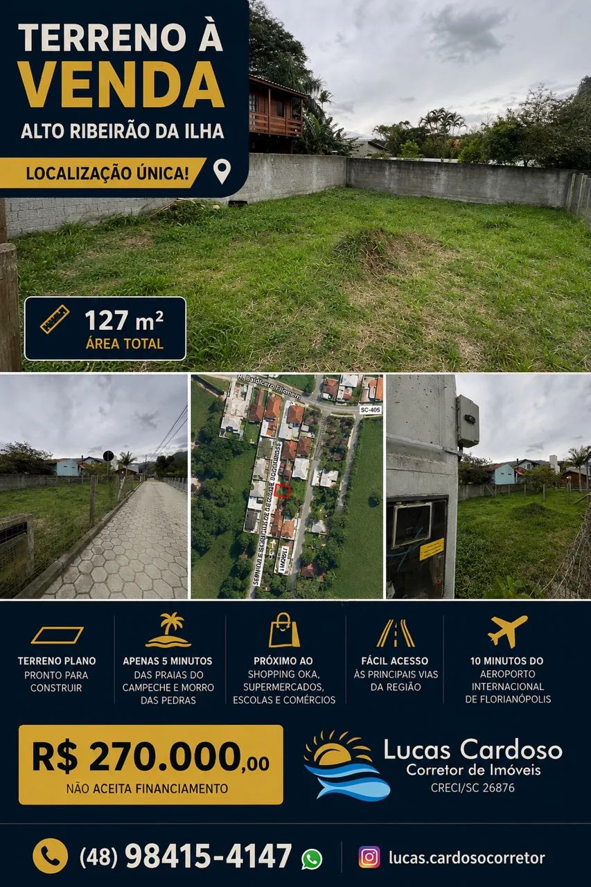 Terreninho em localização privilegiada, Ribeirão da ilha.