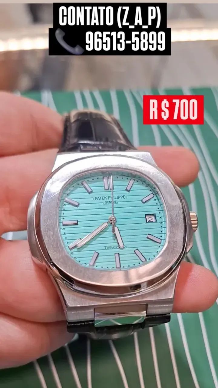 Relógio PATEK PHILIPPE AUTOMÁTICO  - MODELO TIFFANY PULSEIRA DE COURO  - Foto 2