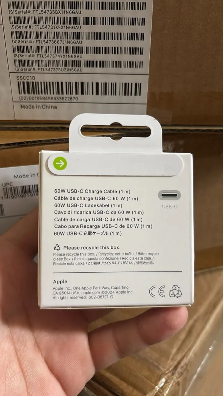 Cabo USB-C para IPhone 15 16 17 e 18 60W Trançado Original Apple - Foto 3