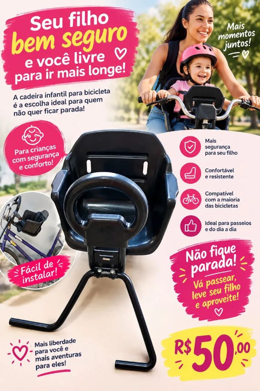 Cadeira de bicicleta para criança 