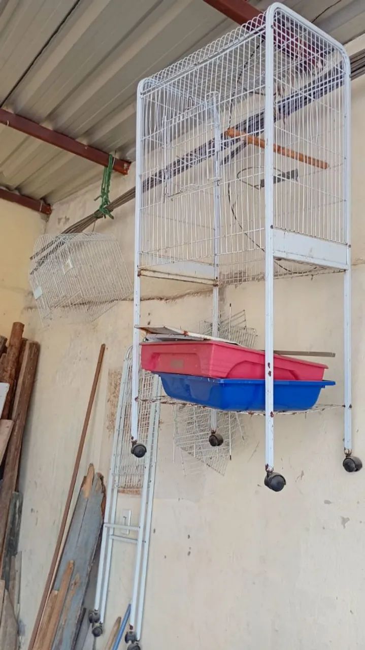 2 gaiola grande de papagaio e 1 pequena 1 das grandes desmontadas valores para levar as 3 - Foto 3