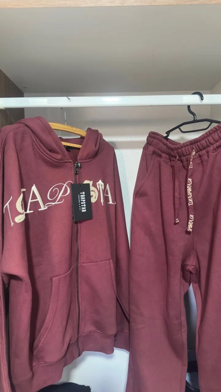 Conjunto Trapstar Moletom + Calça Vinho, M