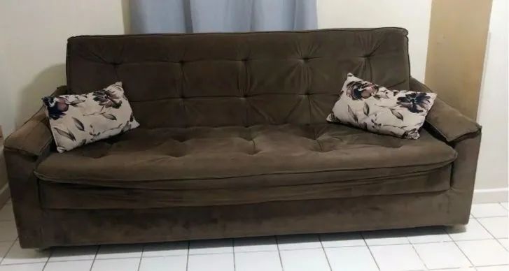 Sofá cama reclinável 3 lugares