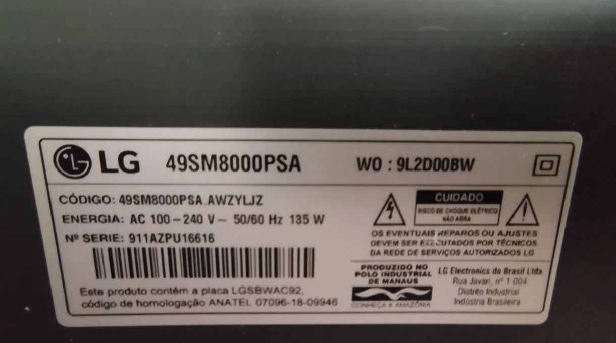 TV LG NanoCell com tela danificada - Foto 4