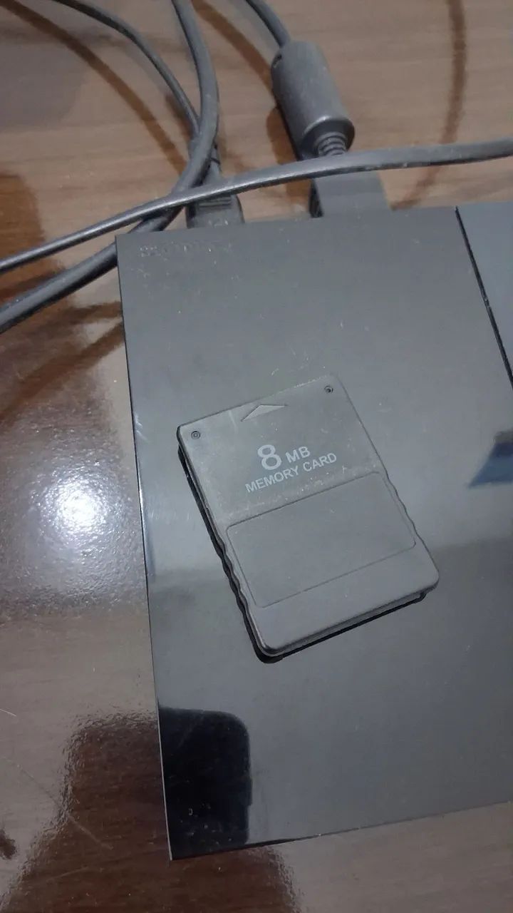 PS2 COM CABOS CONTROLE E MEMORY CARD - Foto 5