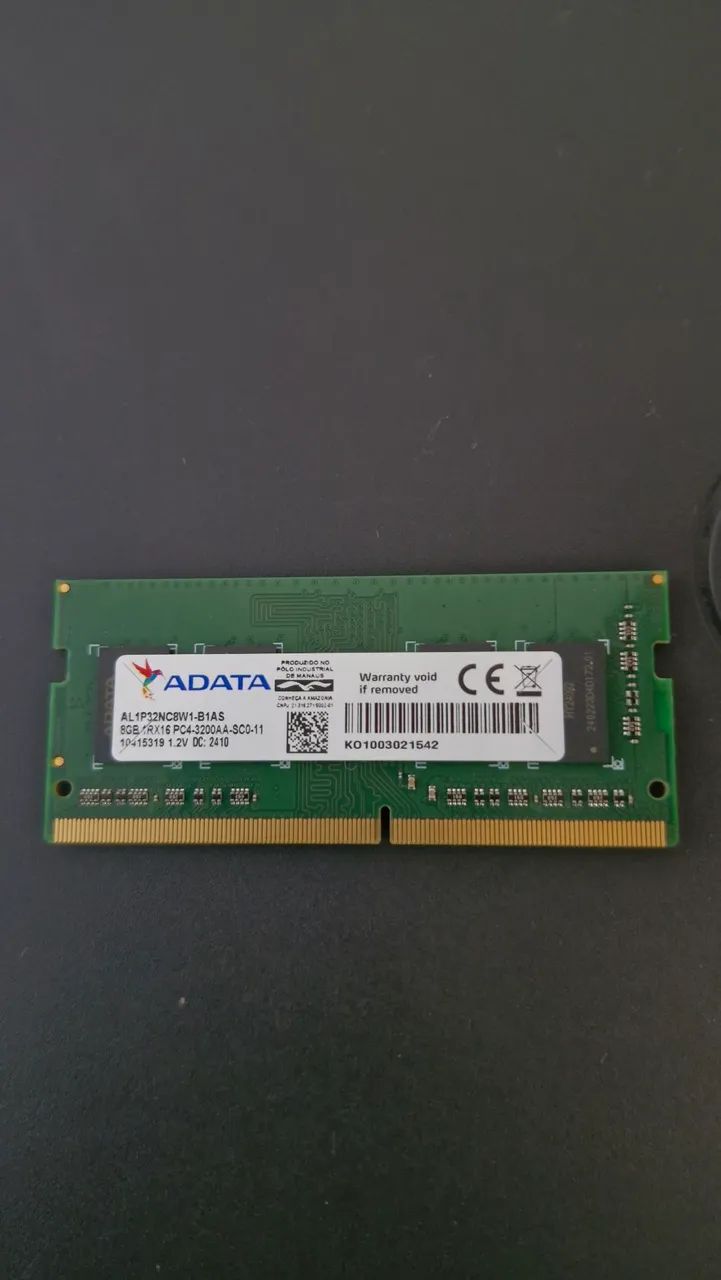 Memória ram ddr4 8gb notebook