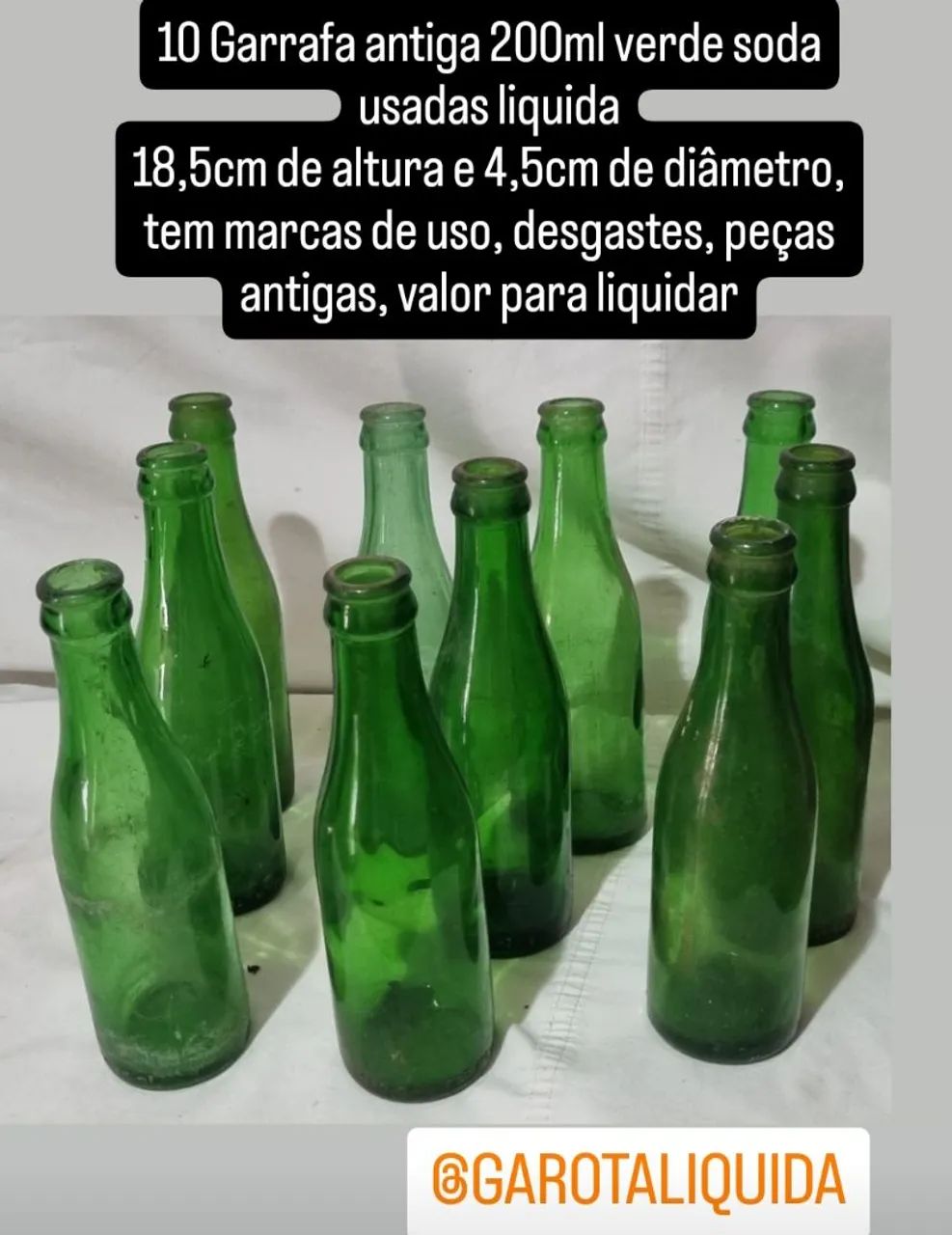 10 garrafa antiga soda 200ml