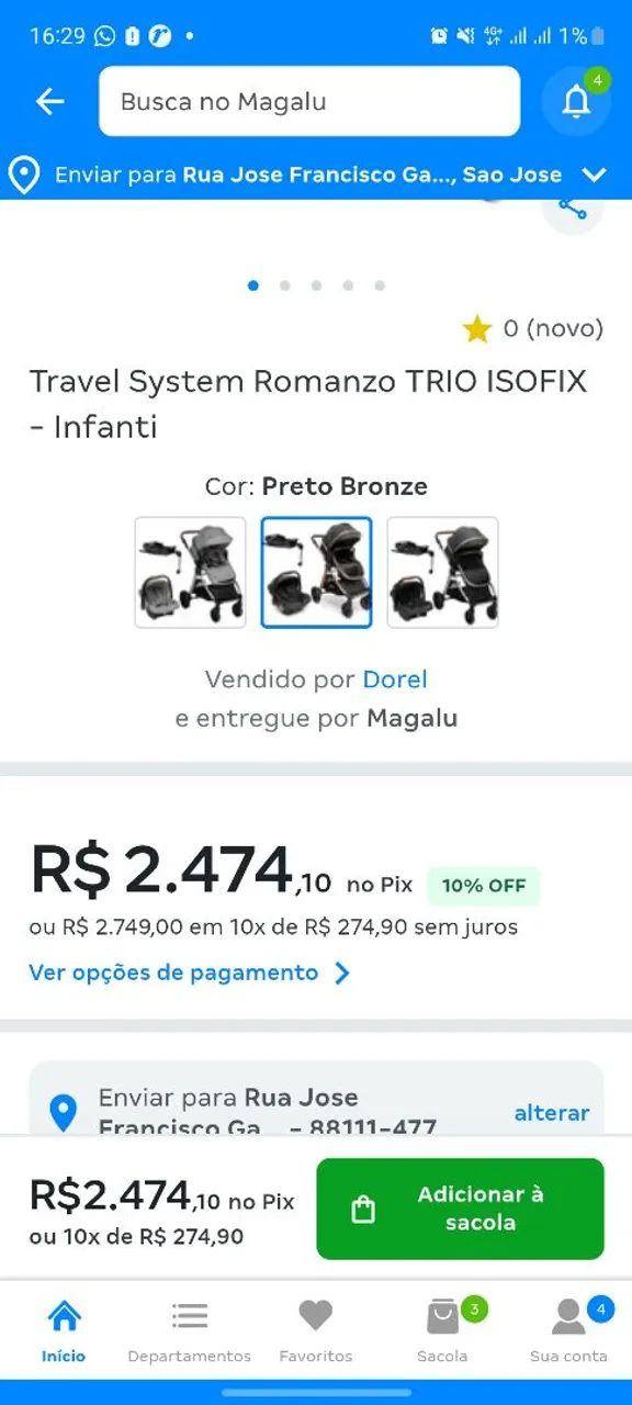 Carrinho bebe infanti romanzo  - Foto 2