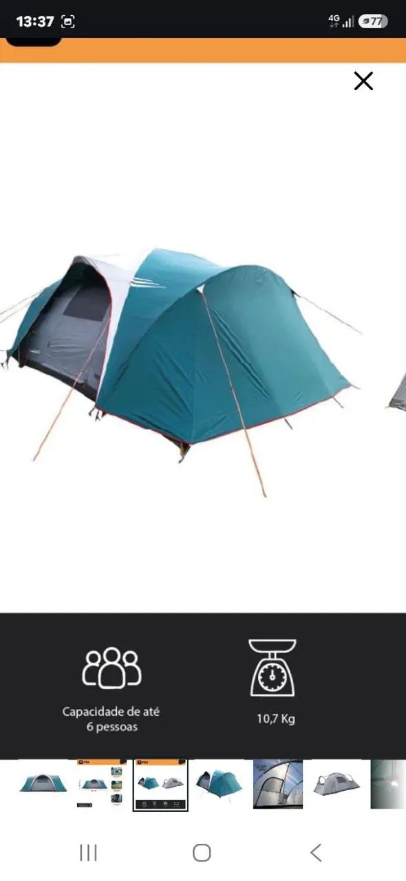 Vendo barraca de camping ntk 7 pessoas - Foto 3