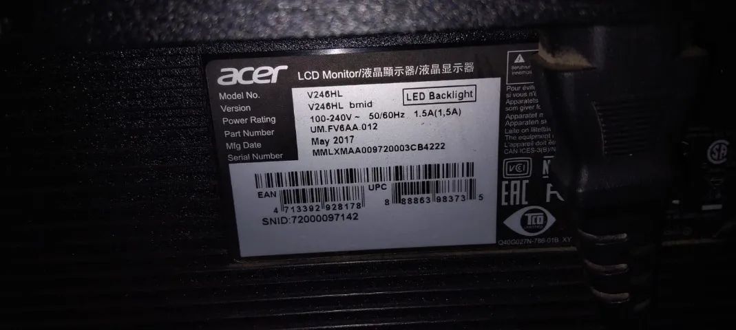Monito Acer V246HL Full HD 24 Polegadas 60hz - Foto 2