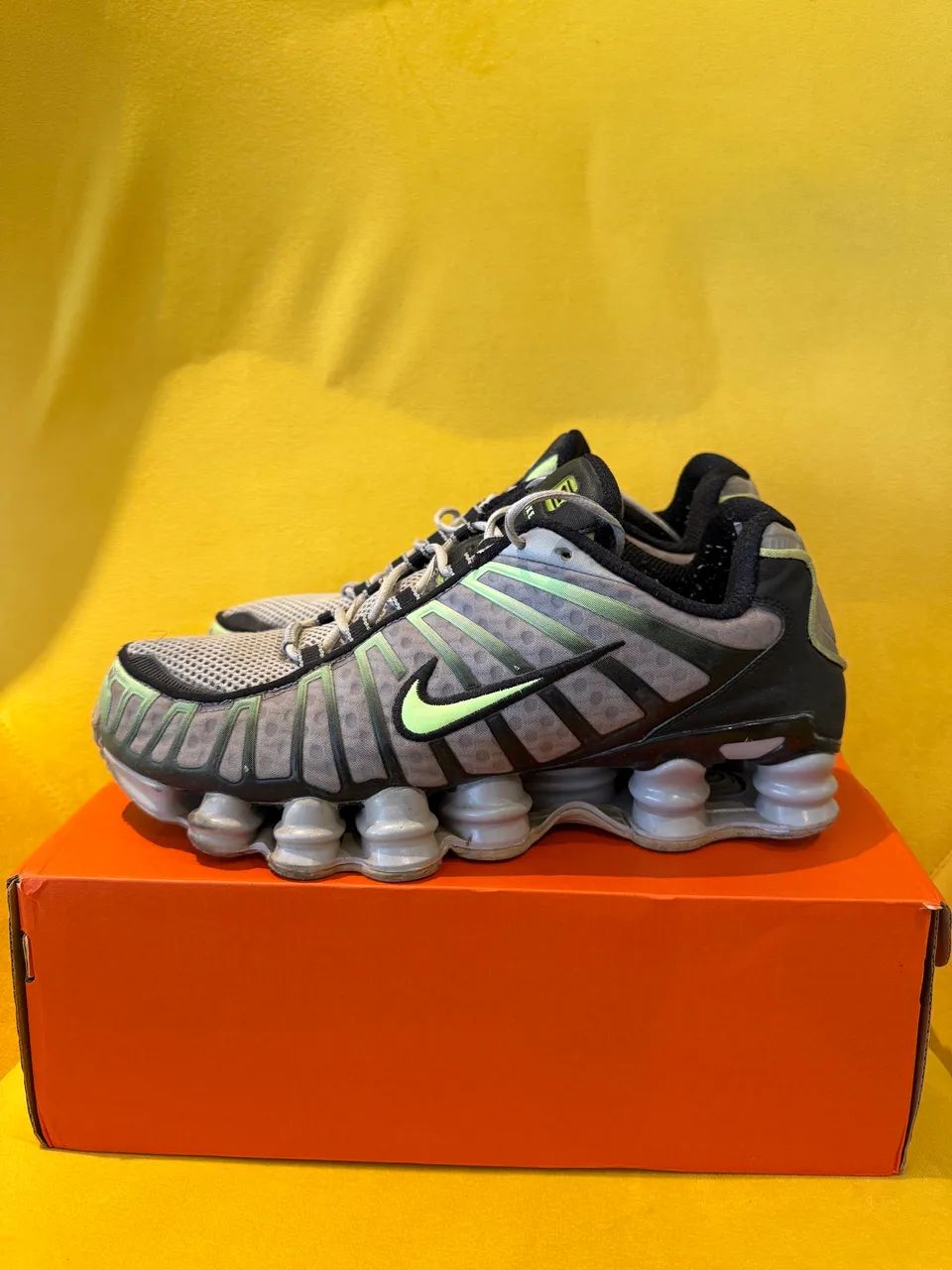 Nike Shox TL Wolf Grey Lime - Original  - Foto 5
