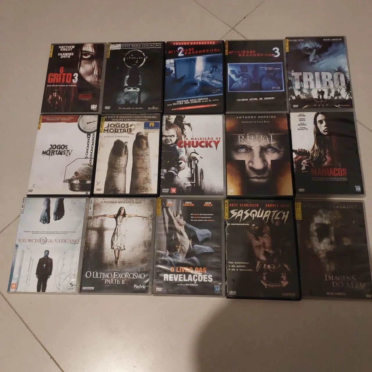 DVD 15 filmes terror