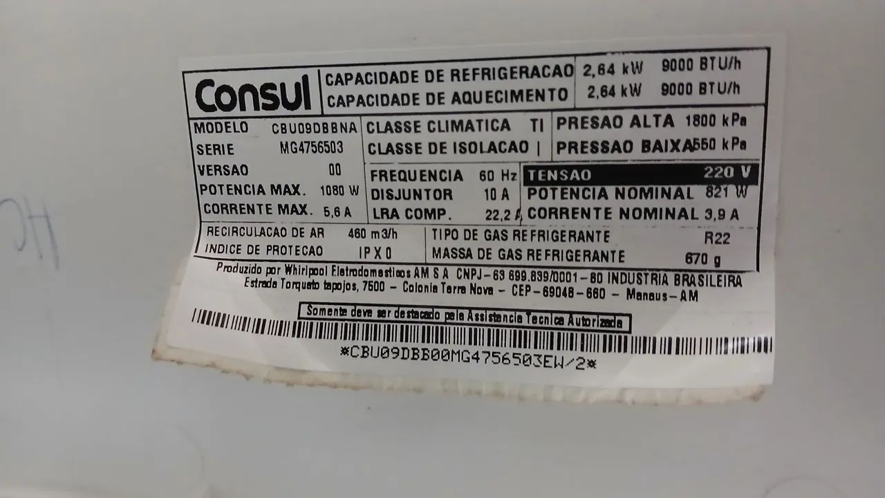 Ar Condicionado Consul 9.000 Btu's  - Foto 2