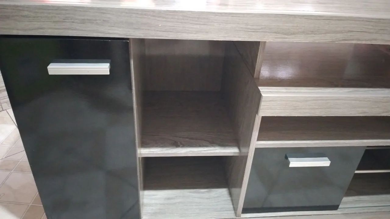 Rack Cinza e Preto (Em Bom Estado Geral) - Foto 4