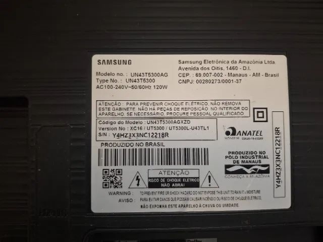 Placa Smart TV Samsung UN43T5300AG - Foto 2