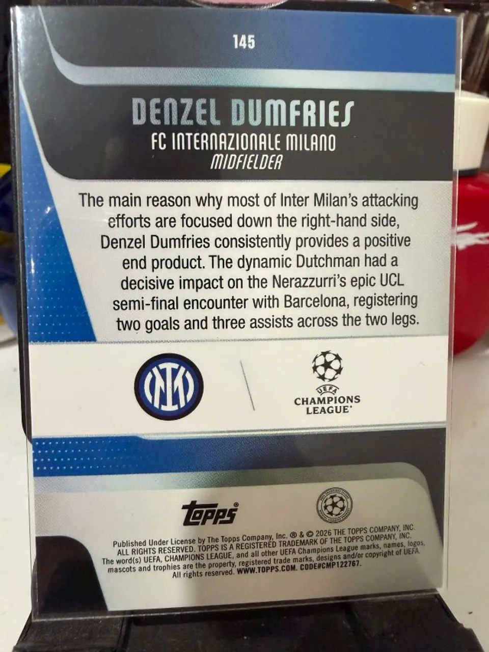 Carta Topps Dumfries Numerada 04/50 - Foto 2