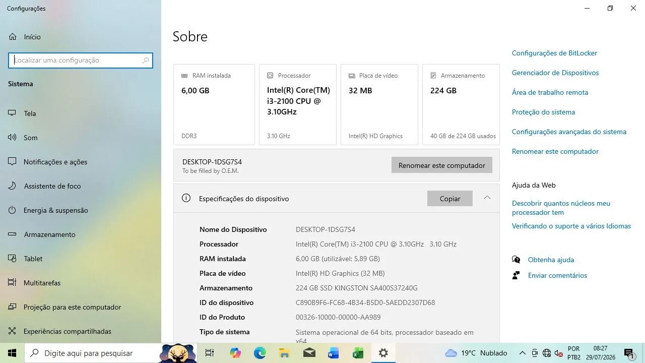 Computador Desktop i3 com SSD / CPU  - Foto 3
