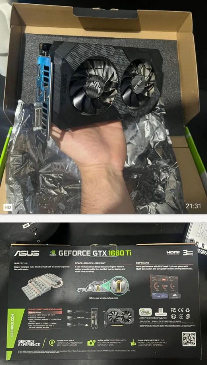 Placa vídeo Asus + acessórios  - Foto 3
