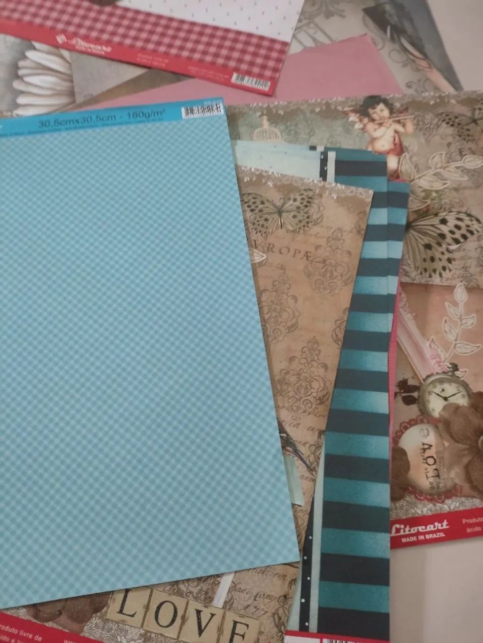 Combo de papeis para scrap e decoupage  - Foto 5