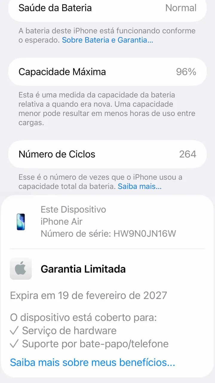 iPhone Air 256gb Na Garantia Ainda - Foto 3
