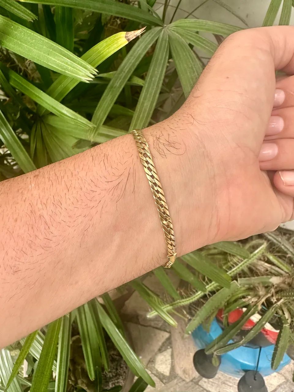 Pulseira masculina em ouro 18k 