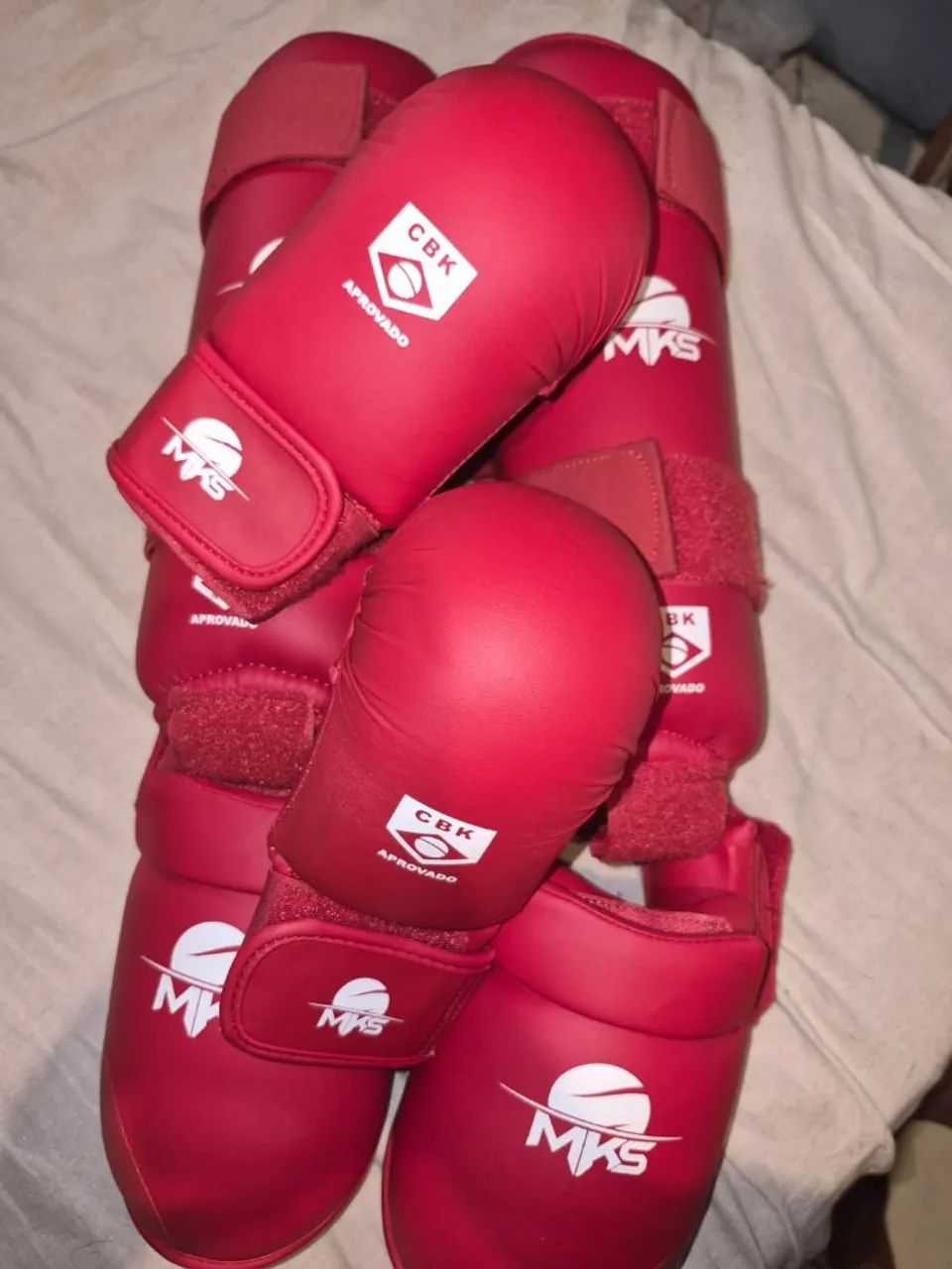 Protetor de pé e canela e luva de karate Mks