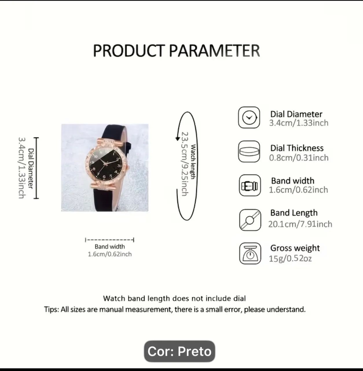 Conjunto de relógio e pulseira formato coração  - Foto 4