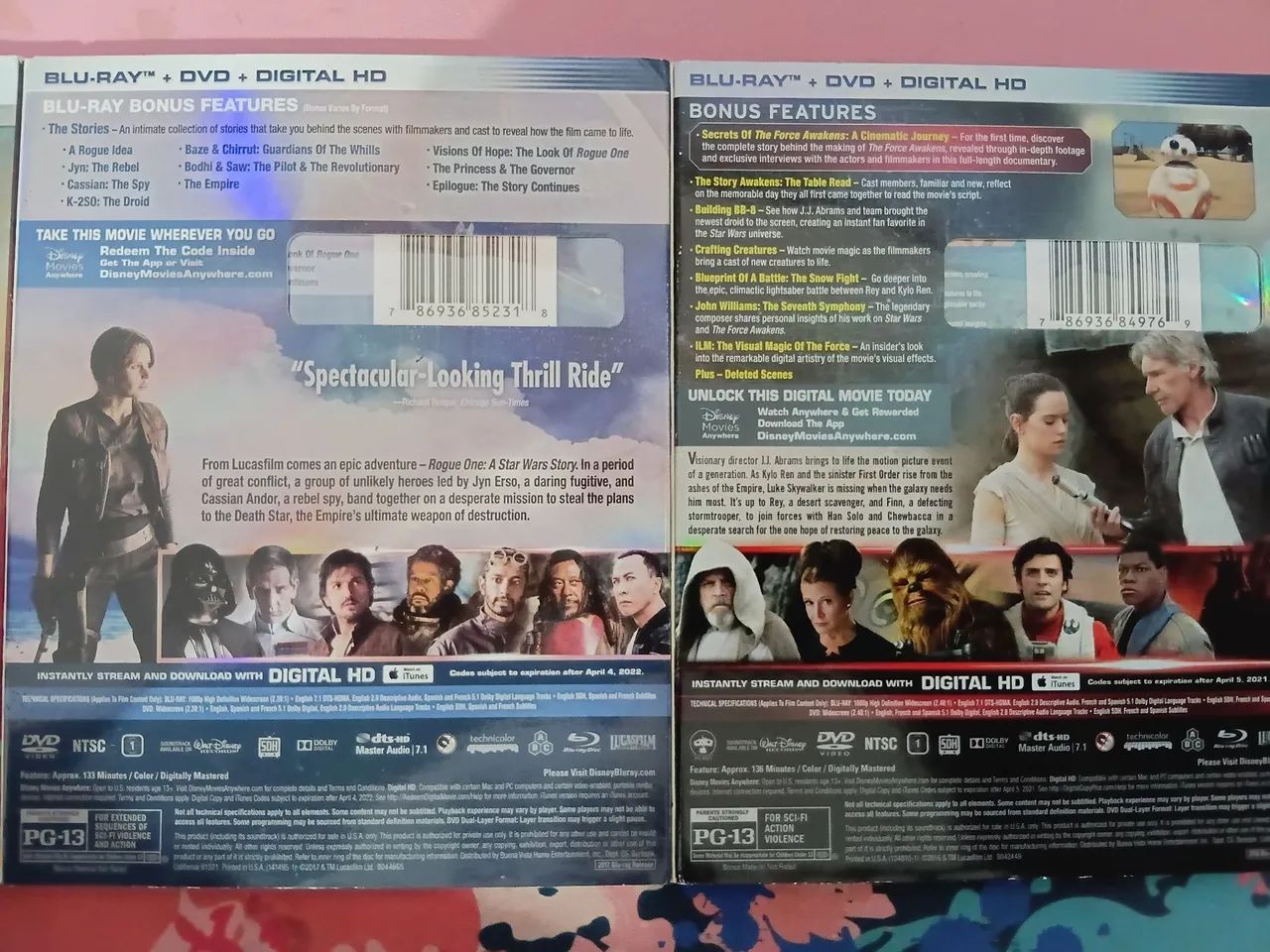 Coleção Star Wars Completa + Rogue One + Episódios VII e VIII | DVDs e Blu-rays Impecáveis - Foto 2