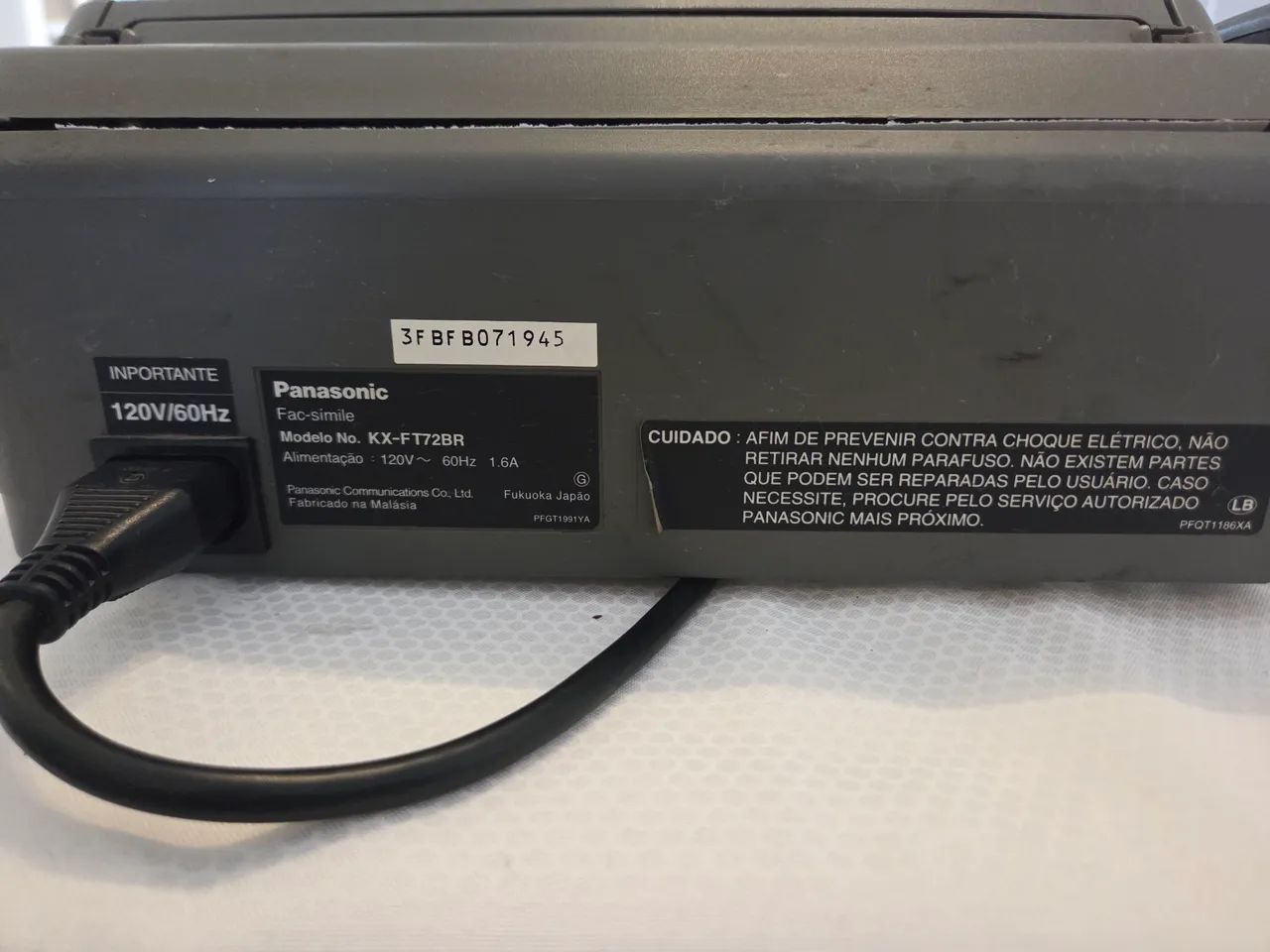 FAX E COPIADORA PANASONIC KF-FT72, EM PERFEITO ESTADO DE FUNCIONAMENTO.  - Foto 5