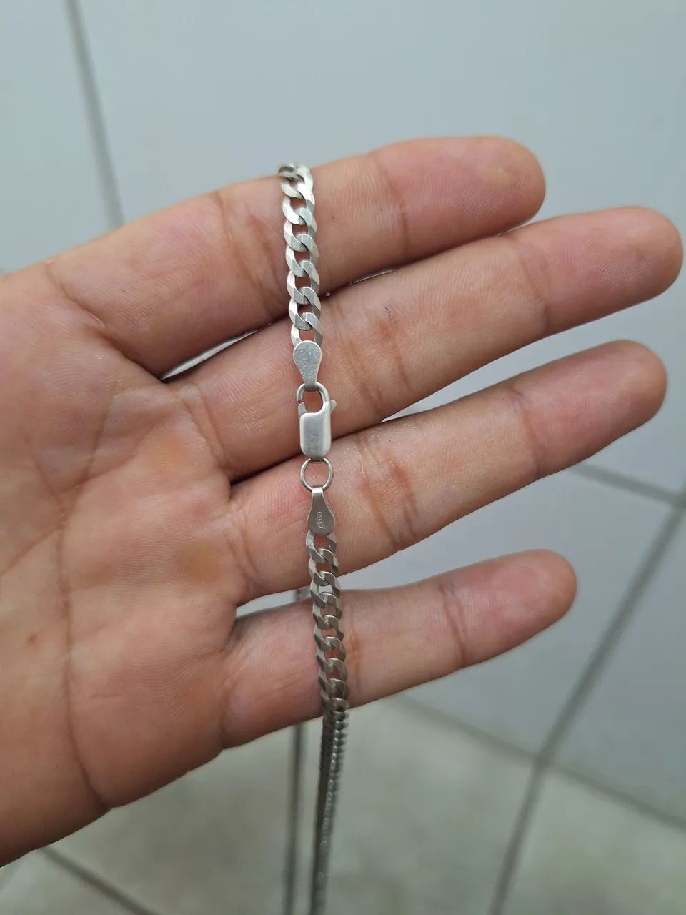 Cordão de prata 70 cm - Foto 3