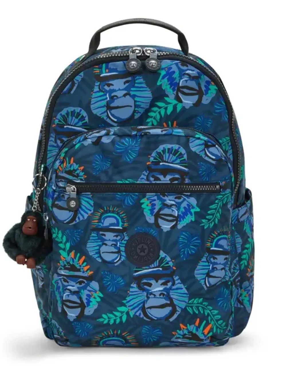 Mochila kipiling monkey azul 