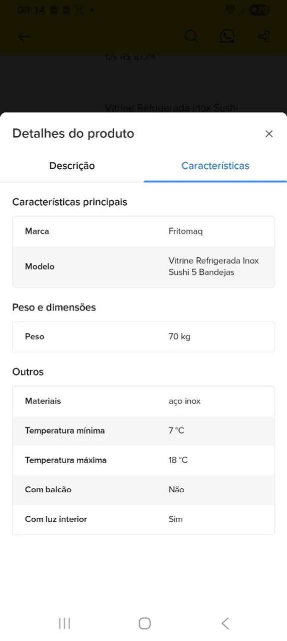 Vitrine Refrigerada para Sushi - Foto 5