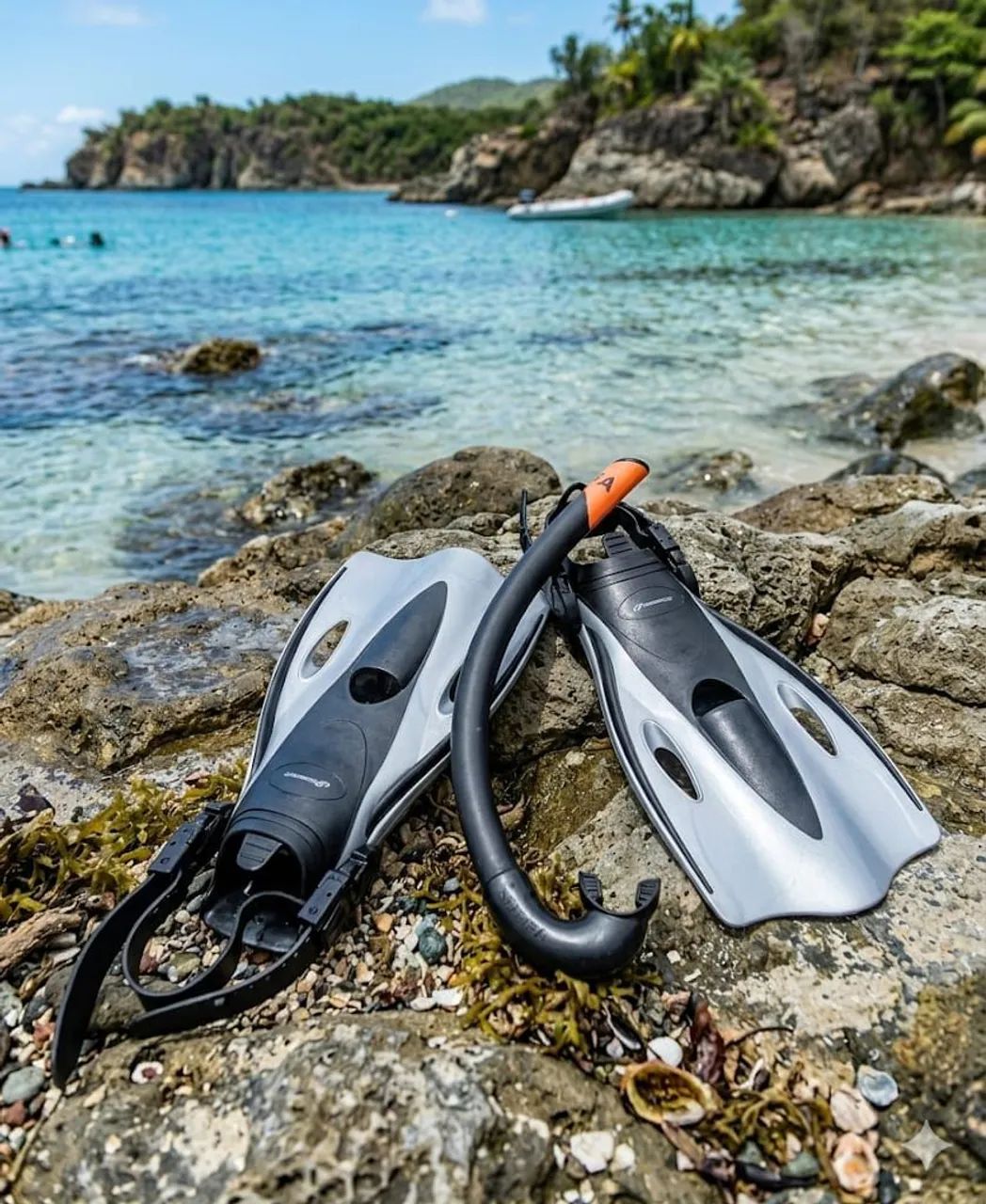 Pé de Pato + Snorkel tamanho M Ótimo Estado de Conservação Reajustável Muito Bonitos.